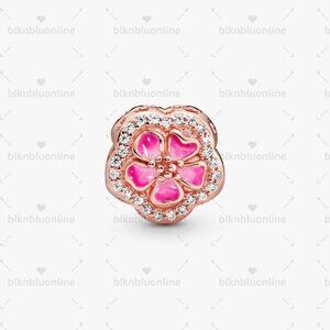 Pandora Pink Sparkling Peach Blossom Flower Charm